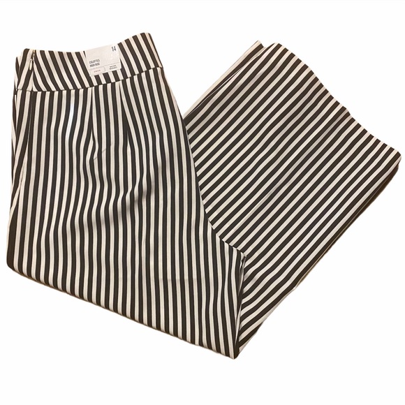 Express Pants - EXPRESS stripe culottes high rise pants 14 NWT